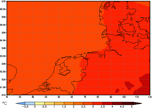 Area mean of this climate scenario: +3°C