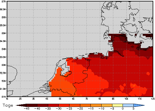 Area mean of this climate scenario: -32 days