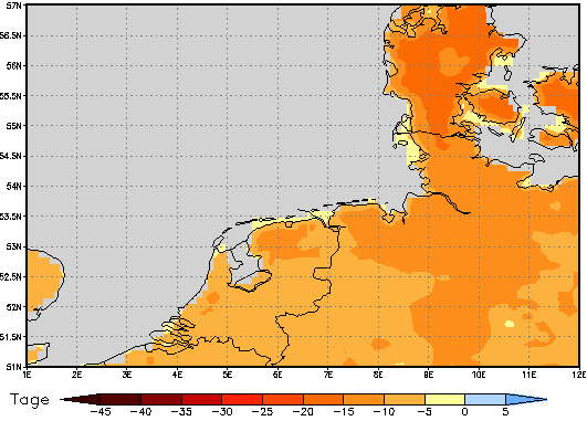 Area mean of this climate scenario: -11 days