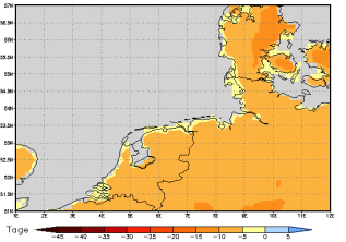 Area mean of this climate scenario: -7 days