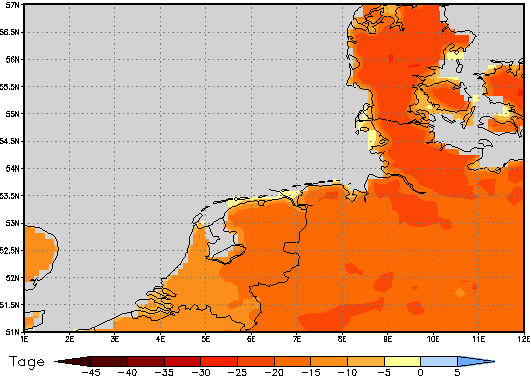 Area mean of this climate scenario: -18 days
