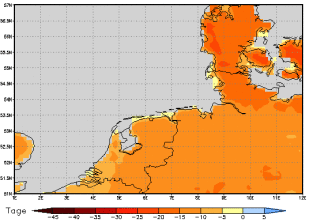 Area mean of this climate scenario: -13 days