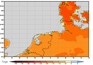 Area mean of this climate scenario: -14 days