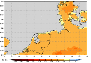 Area mean of this climate scenario: -7 days
