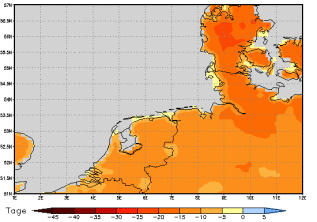 Area mean of this climate scenario: -12 days