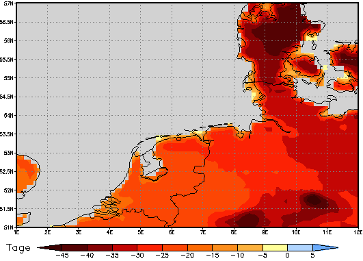 Area mean of this climate scenario: -26 days