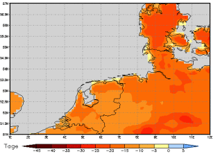 Area mean of this climate scenario: -16 days