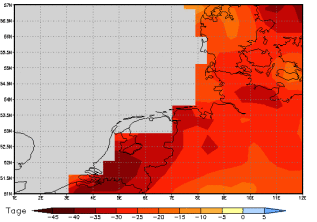 Area mean of this climate scenario: -29 days