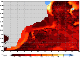 Area mean of this climate scenario: -36 days