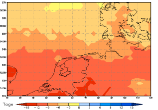 Area mean of this climate scenario: -8 days