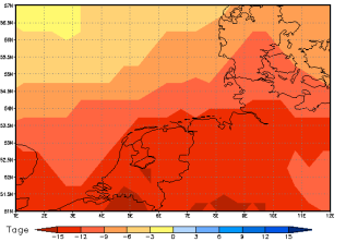 Area mean of this climate scenario: -10 days