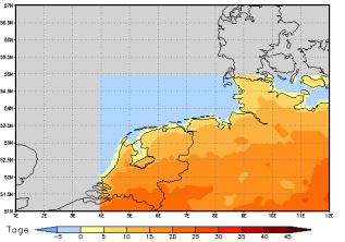 Area mean of this climate scenario: +7 days
