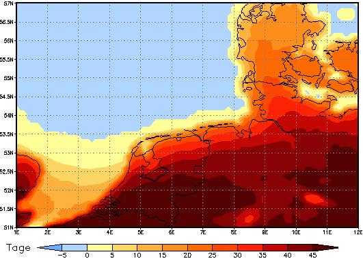 Area mean of this climate scenario: +17 days
