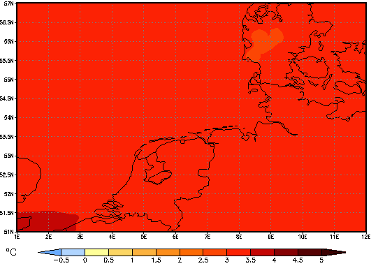 Area mean of this climate scenario: +3.3°C