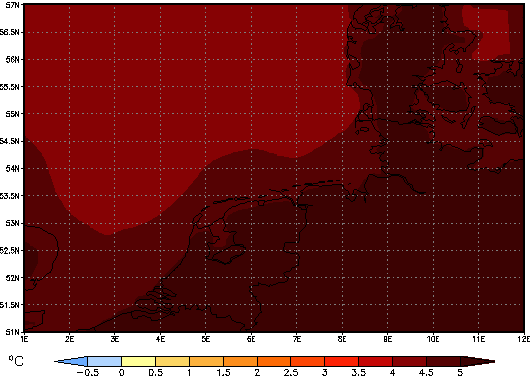 Area mean of this climate scenario: +4.8°C