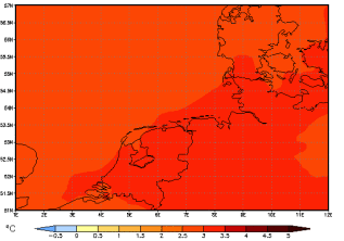 Area mean of this climate scenario: +3°C