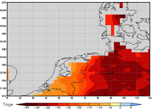 Area mean of this climate scenario: -30 days