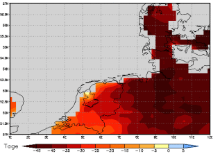 Area mean of this climate scenario: -38 days