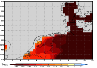 Area mean of this climate scenario: -44 days