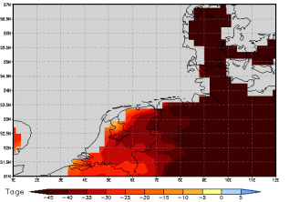 Area mean of this climate scenario: -46 days