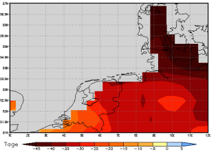 Area mean of this climate scenario: -36 days