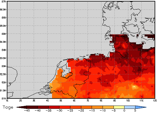 Area mean of this climate scenario: -31 days