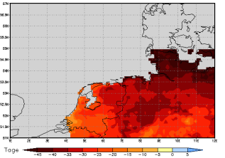 Area mean of this climate scenario: -35 days