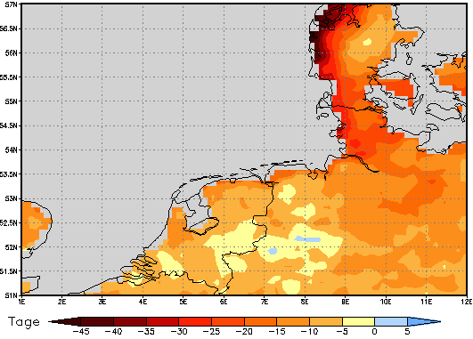 Area mean of this climate scenario: -13 days