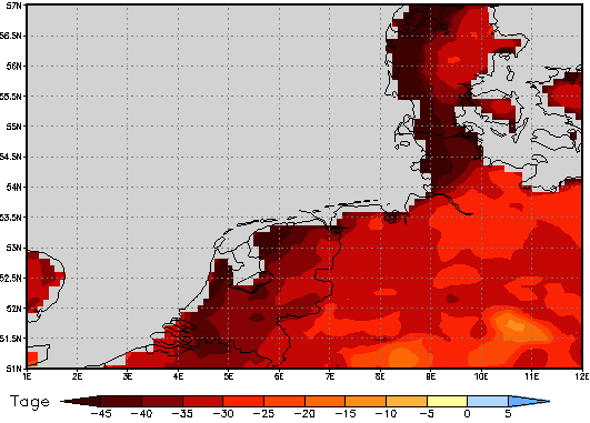 Area mean of this climate scenario: -37 days