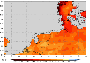 Area mean of this climate scenario: -20 days