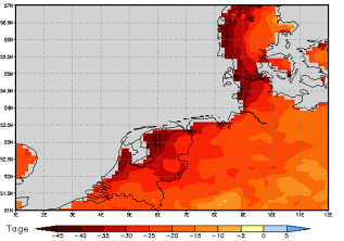 Area mean of this climate scenario: -28 days