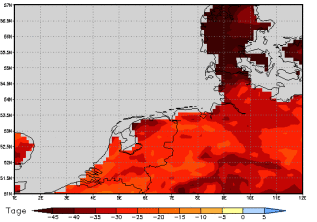Area mean of this climate scenario: -34 days