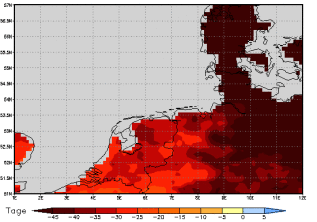 Area mean of this climate scenario: -44 days