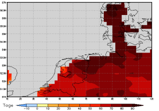 Area mean of this climate scenario: +79 days