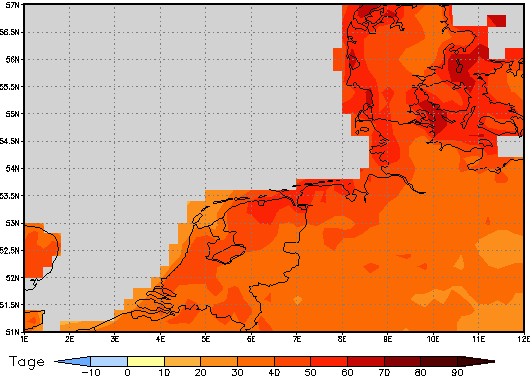 Area mean of this climate scenario: +42 days