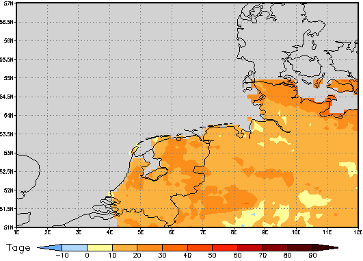 Area mean of this climate scenario: +18 days