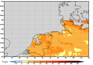 Area mean of this climate scenario: +18 days