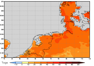 Area mean of this climate scenario: +36 days