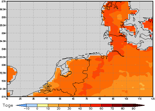 Area mean of this climate scenario: +36 days
