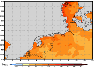 Area mean of this climate scenario: +28 days