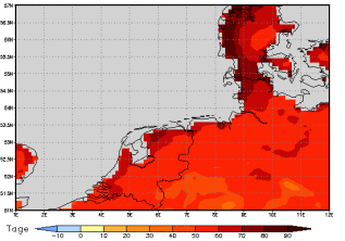 Area mean of this climate scenario: +60 days