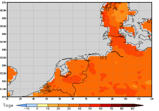 Area mean of this climate scenario: +38 days