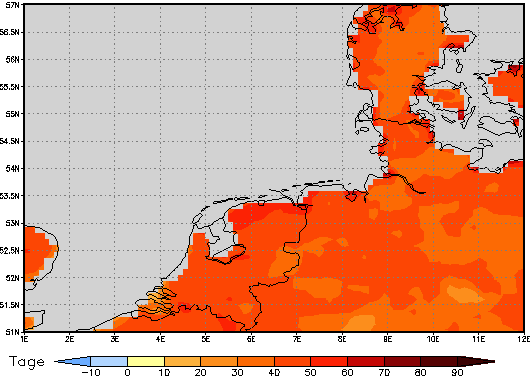 Area mean of this climate scenario: +43 days