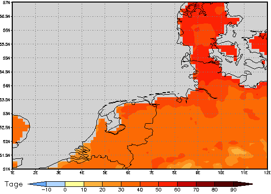 Area mean of this climate scenario: +41 days