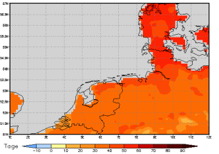 Area mean of this climate scenario: +41 days