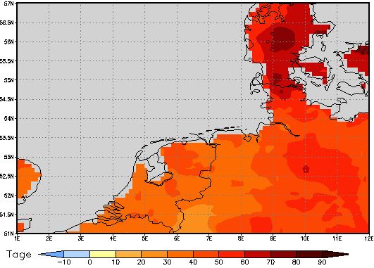 Area mean of this climate scenario: +47 days