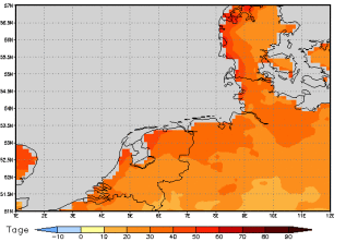 Area mean of this climate scenario: +32 days