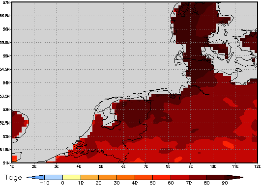 Area mean of this climate scenario: +82 days