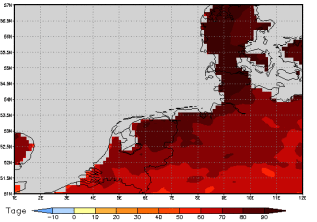 Area mean of this climate scenario: +82 days