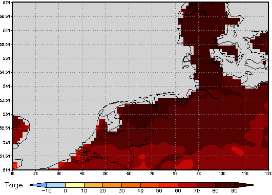 Area mean of this climate scenario: +90 days